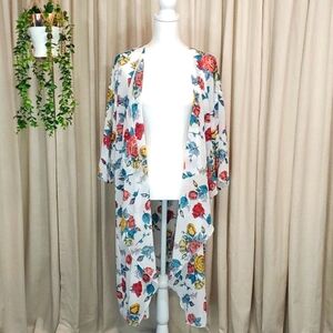 Size L Lularoe Sheer Floral Kimono